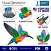 Iridescent Glass Hummingbird Ornament