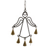 Wrought Iron Garden Angel Bell Chime