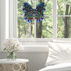  Grayson Butterfly Blue Hanging Window Panel