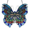  Grayson Butterfly Blue Hanging Window Panel