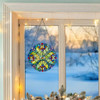  Halston Edwardian Stained Glass Window Panel