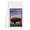  Oklahoma Buffalo Sunset Tea Towel