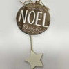 Burton & Burton Wood Joy Peace Noel With Dangling Charm