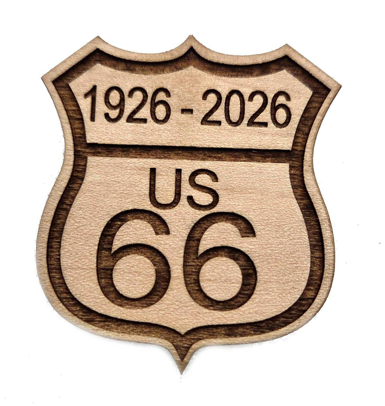 J&J Mini 2026 US Route 66 Shield Magnet The Nut House