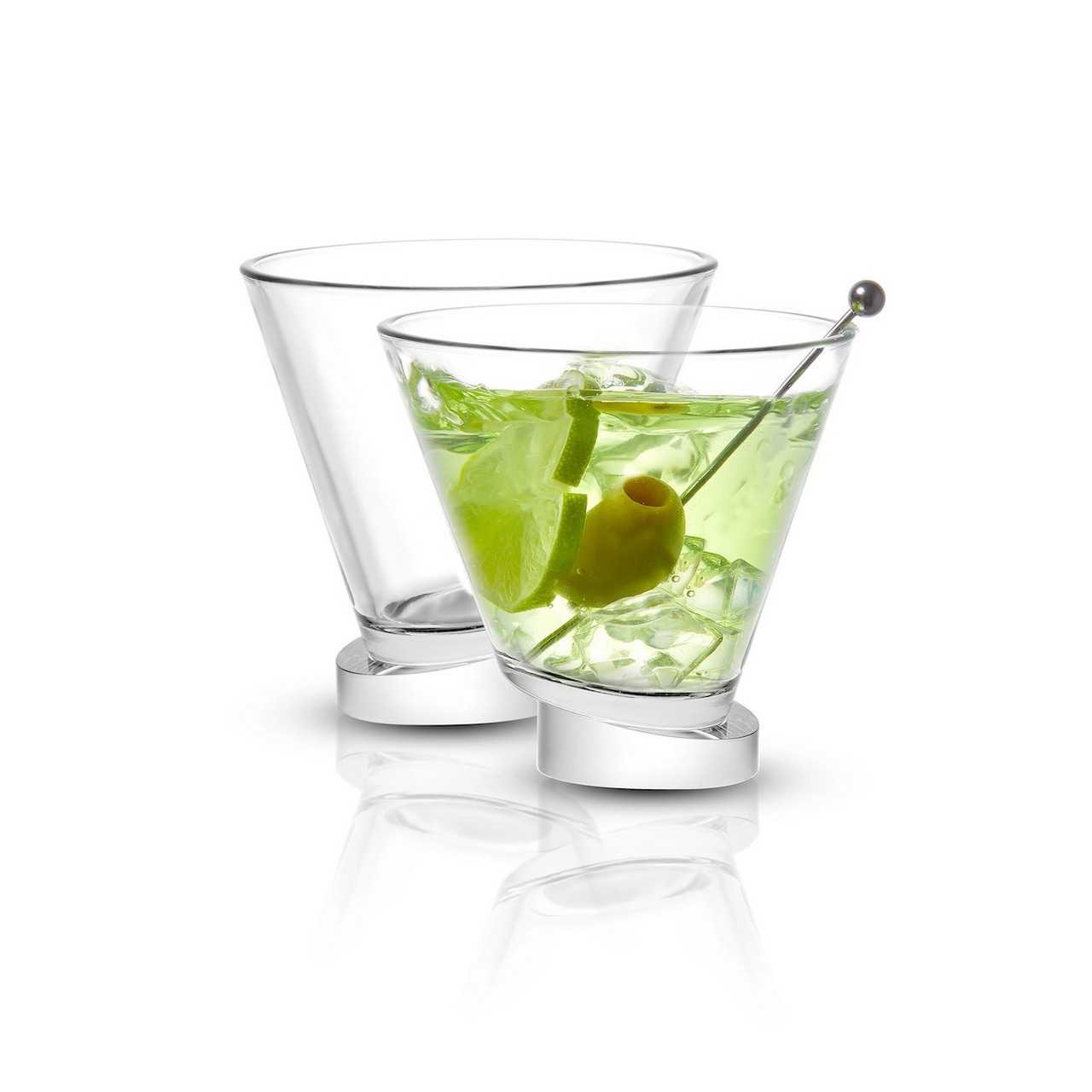 Aqua Vitae Round Martini Glasses Set of 2