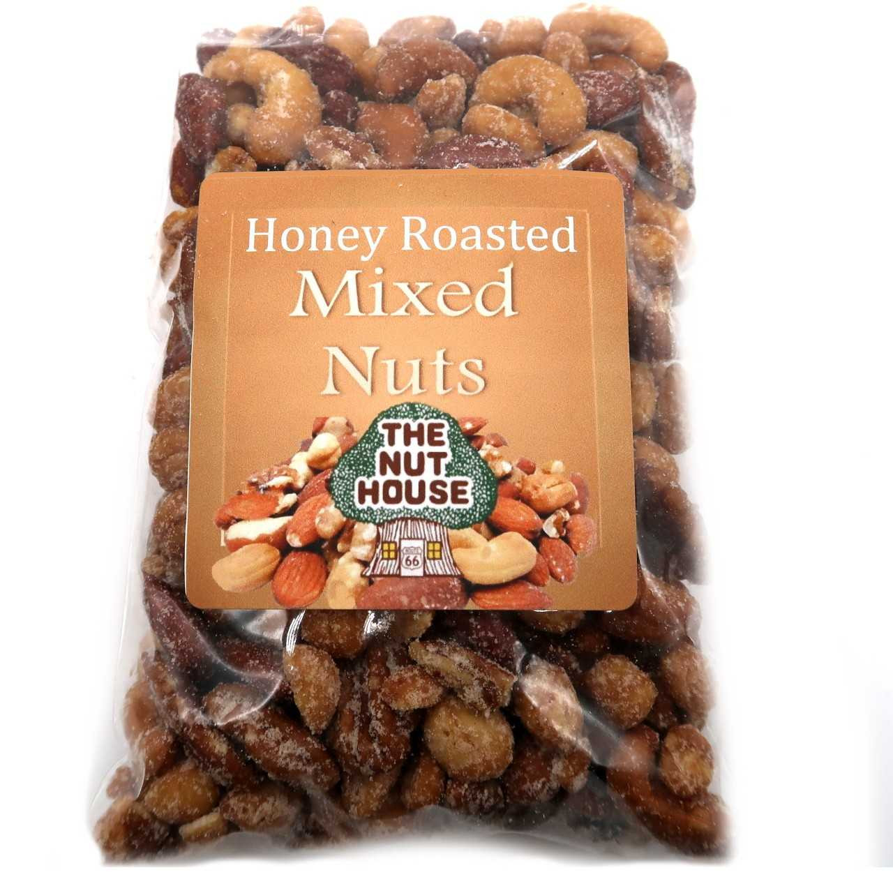 Honey Roasted Nut Mix with Cashews, Almonds, Pecans & Pistachios. I was  told these were good so I had to grab them and I can attest they�