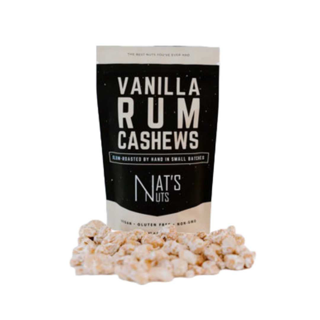 Nat's Nuts Vanilla Rum Cashews - 4oz Gourmet Flavored Nuts Snack