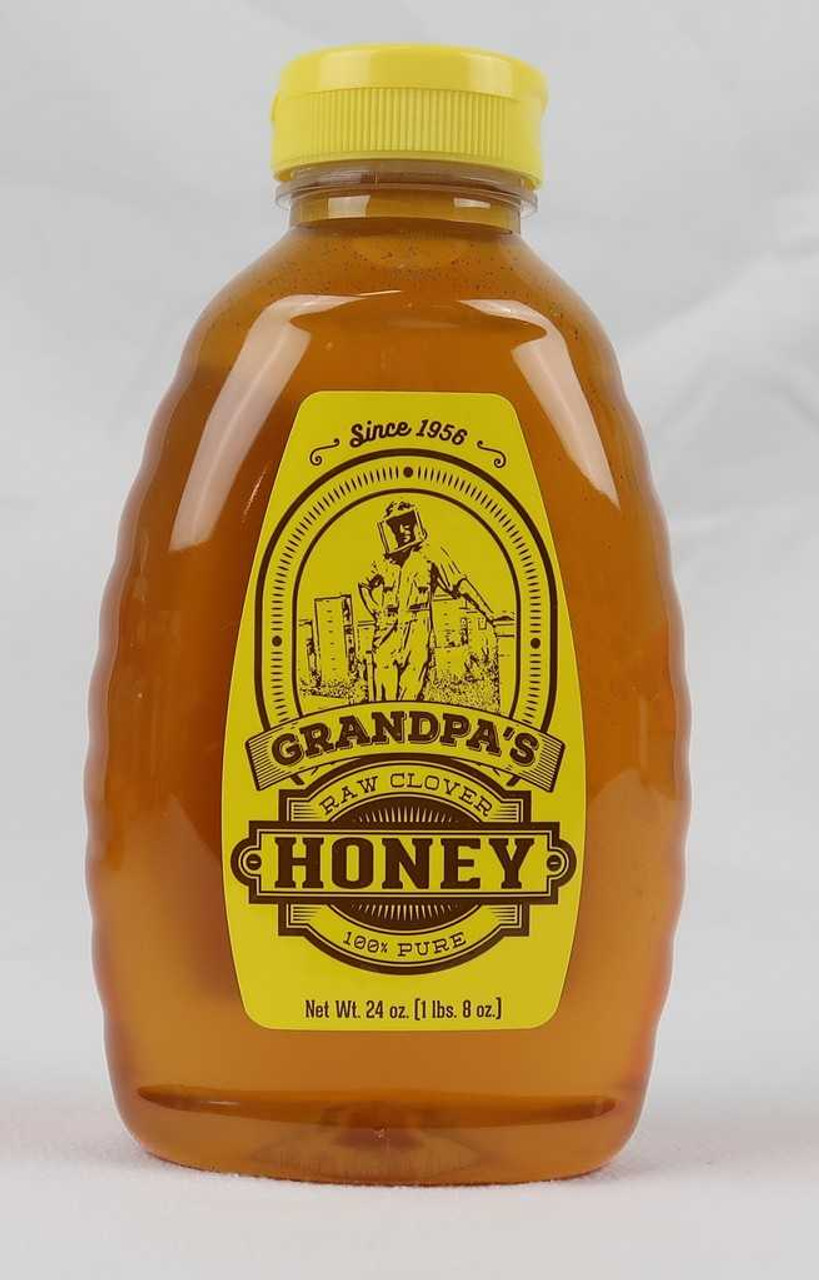 Grand Pa's Raw Clover Honey 24 oz - The Nut House