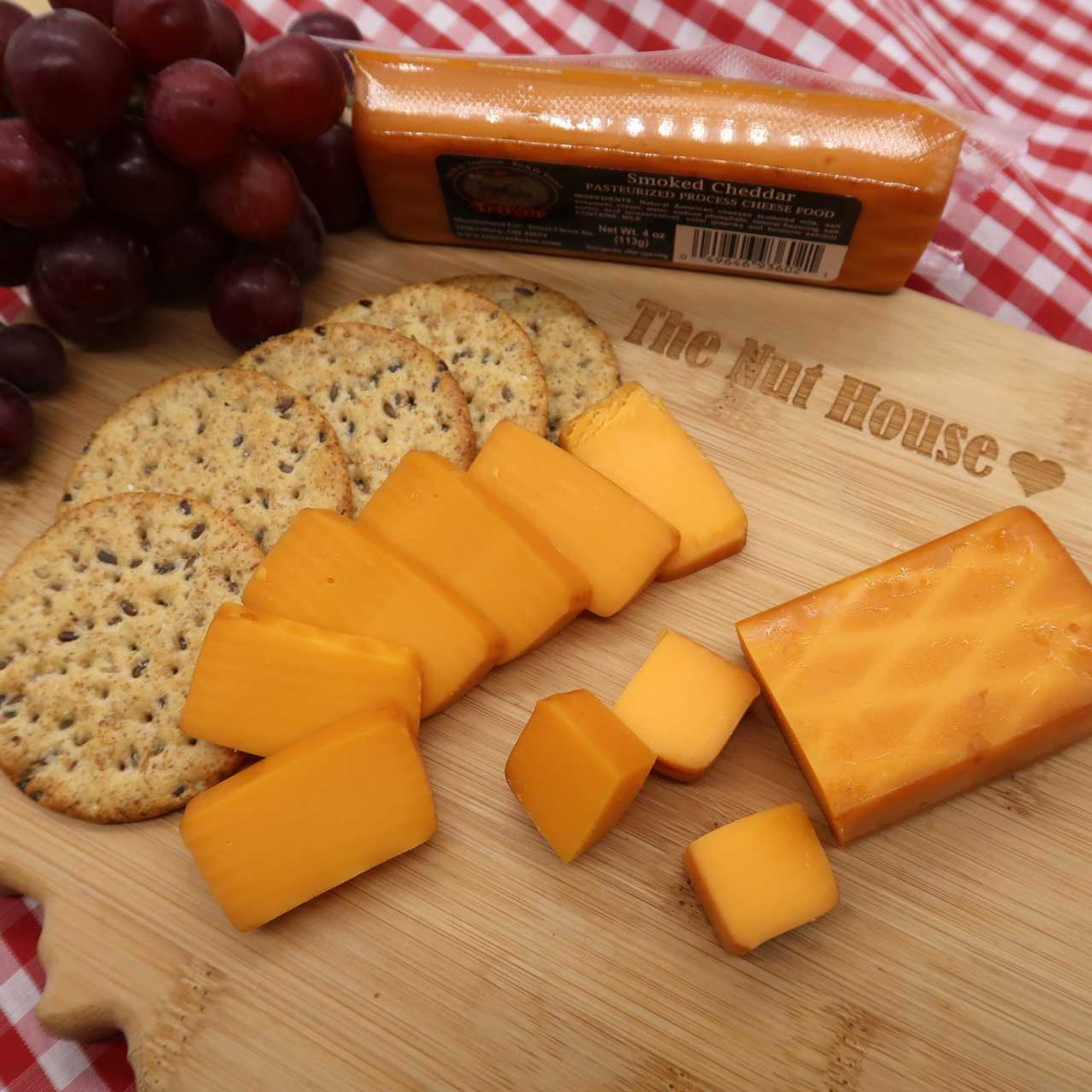 Shelf Stable Smoked Cheddar Cheese 8 oz The Nut House