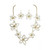 Rain Jewelry Collection Gold Flowers Necklace Set
