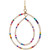 Rain Jewelry Collection Gold White Multicolor Seed Bead Hoop Earrings