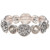 Rain Jewelry Collection Crystal and Pave Matte Silver Circle Bracelet