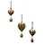 Wilco Home Mango Wood Godiva Heart Jingle Bells Set of 3 Wilco Home Mango Wood Godiva Heart Jingle Bells Set of 3
