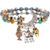 Rain Jewelry Collection Multicolor Stone Bead Cat Charms Bracelet