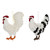 Ganz Felt Rooster Ornament Set