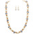 Rain Jewelry Collection Gold Blue and White China Bead Bauble Necklace Set