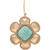 Rain Jewelry Collection Gold Blue Center Fun Flower Earring
