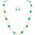 Rain Jewelry Collection Gold Green Faceted Bead Chain Necklace Set