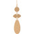 Rain Jewelry Collection Gold Matte Hammered Teardrop Earring