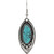 Rain Jewelry Collection Silver Granulated Beads Turquoise Ellipse Earring