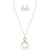 Rain Jewelry Collection Two Tone Link Circles Long Chain Necklace Set