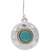 Rain Jewelry Collection Two Tone Turquoise Gem Hammered Disc Earring