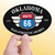 Oklahoma Route 66 Black Oval Sticker