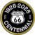  Route 66 Black and Gold Centennial Round Sign