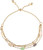  Gold Dark Multicolor Bead Chain Link Sliding Bracelet