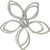  Silver Little 3D Wire Flower Post Earring