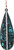 Patina Crystal Center Line Teardrop Earring