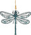  Patina Large Filigree Cut Out Dragonfly Earring