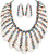 White Seed Bead Bib Necklace Set