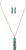 Silver Turquoise Bar Chain Necklace Set