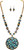 Gold Fire Patina Round Medallion Bead Necklace Set