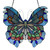  Grayson Butterfly Blue Hanging Window Panel