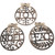 Ganz Wood Cut Peace Joy Noel Ornaments Set/3 Ganz Wood Cut Peace Joy Noel Ornaments Set/3