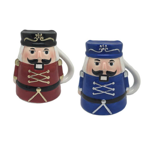 Ganz Red or Blue Nutcracker Mug