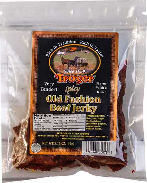 Troyer Cheese Company Jerky Spicy 3.25 oz