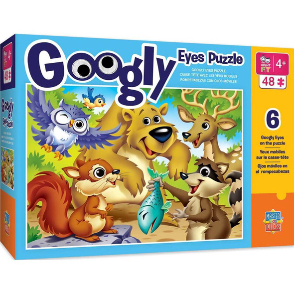 MasterPieces Googly Eyes Right Fit - Woodland Animals 48 Piece Kids Puzzle