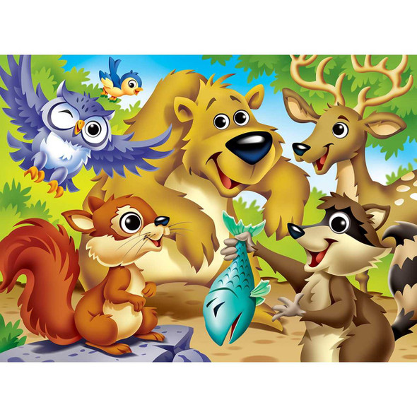 MasterPieces Googly Eyes Right Fit - Woodland Animals 48 Piece Kids Puzzle