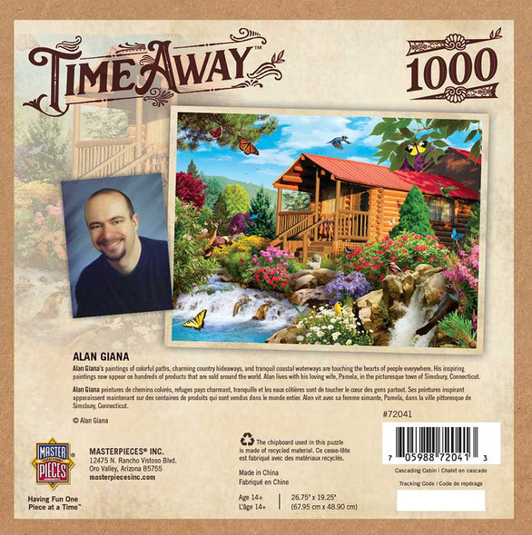 MasterPieces Time Away - Cascading Cabin 1000 Piece Jigsaw Puzzle