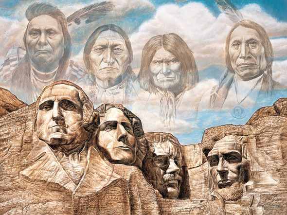 MasterPieces Tribal Spirit - Founding Fathers - Mt. Rushmore 550 Piece Jigsaw Puzzle