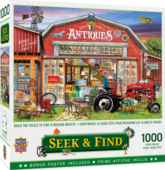 MasterPieces Antiques For Sale Hidden Image 1000 Piece Puzzle