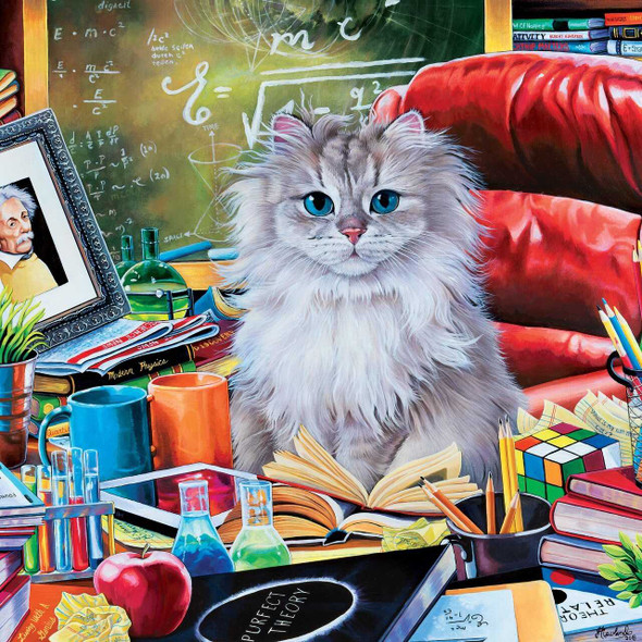 MasterPieces Cat-Ology Einstein 1000 Piece Square Jigsaw Puzzle by Jenny Newland