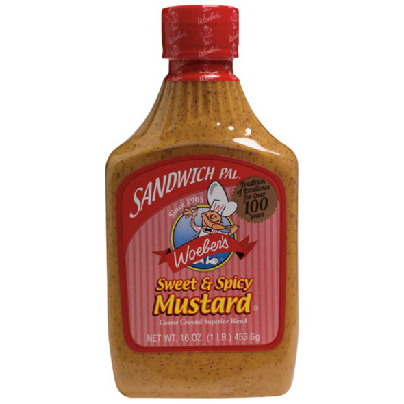 Woeber's Sweet And Spicy Mustard 16 oz - Woebers