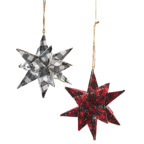Giftcraft 3D Plaid Starburst Ornament