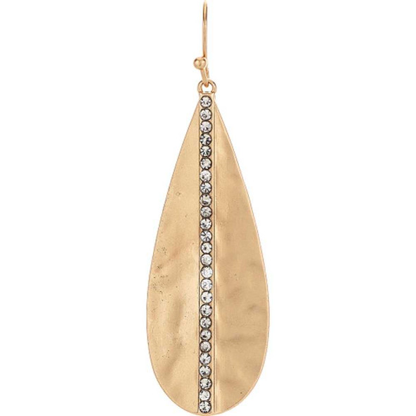 Rain Jewelry Collection Gold Crystal Line Teardrop Earrings
