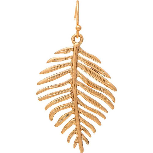 Rain Jewelry Collection Gold Spiny Leaf Earrings