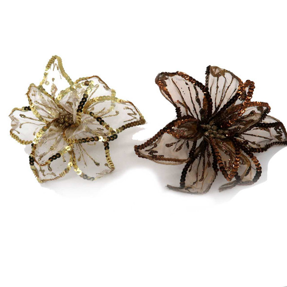 Giftcraft Sequin Edge Flower Clip